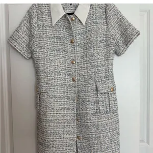 Endless Rose Blue and White Tweed Dress thumbnail 3