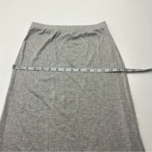 Riot Swim Lounge Ribbed Maxi Skirt Womens Size‎ Large Grey Gray Stretch Long thumbnail 7