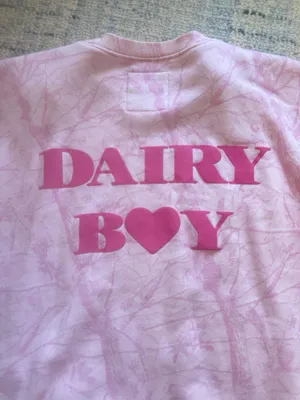 Dairy boy pink camo crewneck thumbnail 2