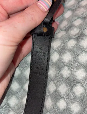 Gucci Belt Leather Black Double G thumbnail 2