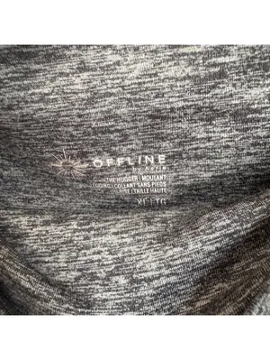 OFFLINE by Aerie The Hugger Hi-Rise Leggings Women XL Heathered Green Pockets thumbnail 4