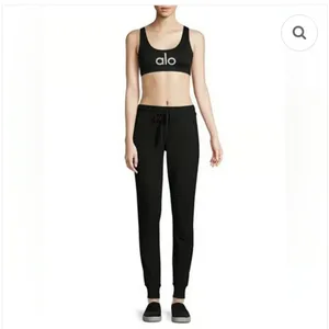 Alo Yoga Women’s Urban Moto Sweatpant, M, Black thumbnail 2