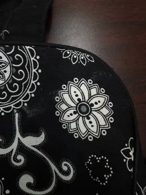 ThirtyOne Boutique Black and White Floral Print Cosmetic Bag thumbnail 3