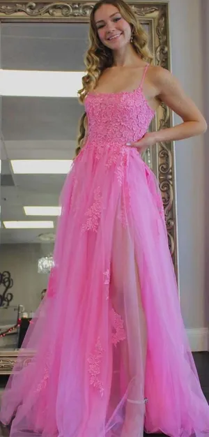 La Femme Pink Prom Dress thumbnail 1