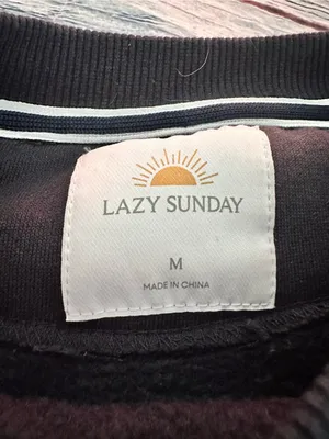 Lazy sundays Paris France Navy Striped Women's Sweatshirt thumbnail 5