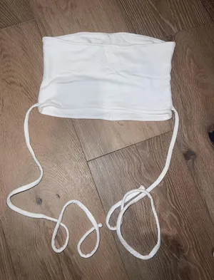 Hollister tube top white criss cross small thumbnail 2