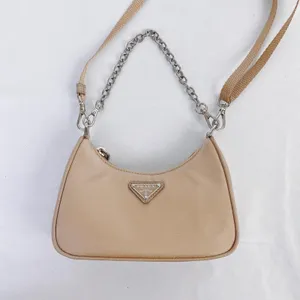PRADA logo appliqued re-edition nylon mini crossbody bag chain handbag thumbnail 2