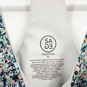 Sage Collective Womens Ditsy Floral Racerback Athletic Active Tennis Dress M thumbnail 4