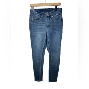 7‎ For All Mankind Women’s Skinny Jeans Blue Size 6 Mid Rise Stretch Denim thumbnail 2
