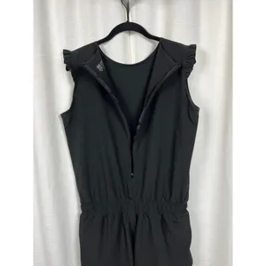 Albion Fit Black Ruffle Sleeve Active Lounge Romper Sz.M thumbnail 12