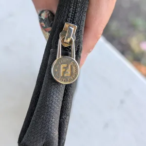 Fendi Black Leather Coin/Small Cosmetic Bag thumbnail 3