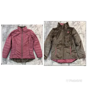 The North Face Mossbud Swirl Reversible Jacket Womens Pink Brown Medium thumbnail 2
