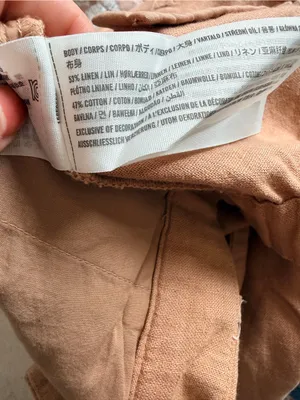 Abercrombie & Fitch Sloane Linen Blend Tan Trousers XS thumbnail 5