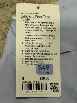 Lululemon Fast and Free Tank  thumbnail 10