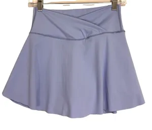 Womens Tennis Skort Sz S Light Blue Cross Over High Waisted Athletic Golf Pocket thumbnail 1