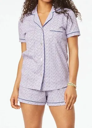 Roller Rabbit Lilac Hathi Elephant Polo Pajamas Purple Size XS Pima Cotton thumbnail 1