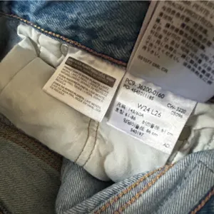Levi’s 501 Lightly Distressed High Rise Waist Straight Leg Denim Blur‎ Jeans 24 thumbnail 9