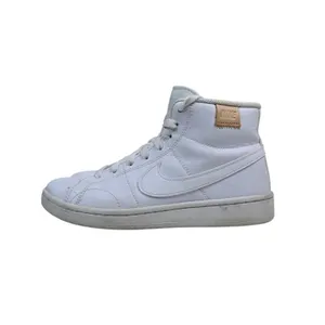 Nike Womens 6.5 Court Royale Mid Triple White Leather Upper Sneaker thumbnail 4