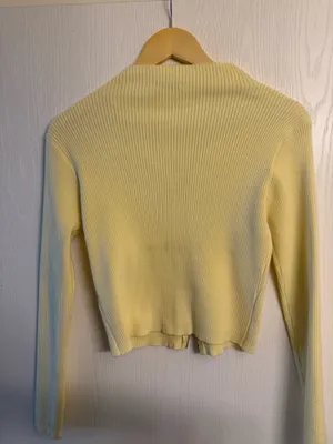Yellow zip up sweater thumbnail 3