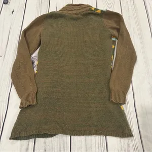 BKE Buckle Sweater Womens‎ Large Brown Mustard Button Up Cardigan Bohemian Knit thumbnail 5