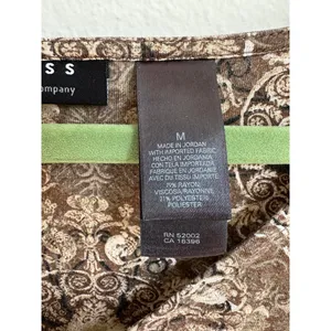 Axcess Brown Paisley Vintage Long Sleeve Top thumbnail 2