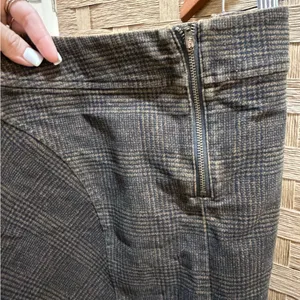 Peruvian Connection Plaid Structured Skirt size 4 Office Siren Quiet Luxury EUC thumbnail 5