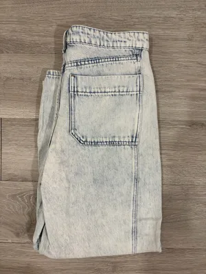 Miou Muse Color Combo Barrel Jeans in Blue thumbnail 4