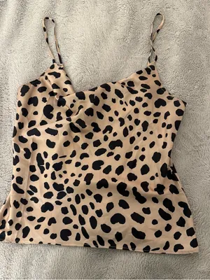 Bloomingdale’s Aqua Animal Print Silky Cami thumbnail 1