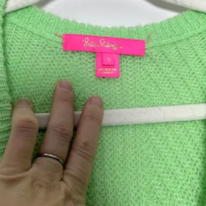 LILLY PULITZER Loose Knit Wool Blend Fuzzy Soft Oversized Sweater Sz S thumbnail 6