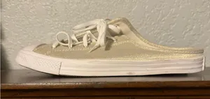 Converse Gold and White Women's Sneakers thumbnail 2