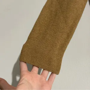 Banana Republic Factory Johnny Collar Sweater Brown Sugar Large Neutral Minimal thumbnail 2