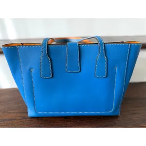 Dooney & Bourke Small Shannon Vibrant Blue Orange Structured Tote Bag thumbnail 3