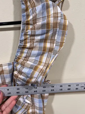 NWT Madewell Ruffle-Sleeve Tiered Midi Dress in Plaid size 10 thumbnail 6