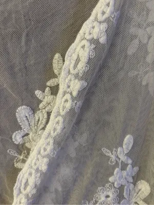Love Tree Sheer Lace Embroidered Swim Coverup Cream Women’s Size L thumbnail 8