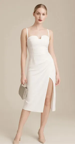 Reformation Alfred Bodice White Bridal Dress- Size 10 thumbnail 1