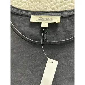 Madewell Slim Shrunken Tee Lightweight Cotton Black Size L NU848 thumbnail 2