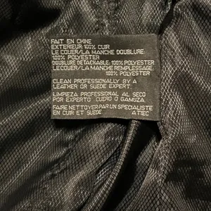 Vintage Mens Black Leather Biker Jacket XL Zip Front‎ Pockets Lined thumbnail 9
