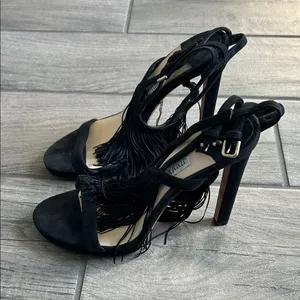 Jimmy Choo Black Fringe Heels thumbnail 6