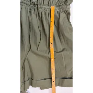 J.Crew Olive Green Cotton‎ Poplin Long Sleeve Romper Button Front Medium NWT thumbnail 10
