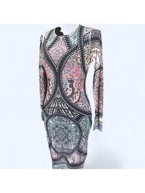 Vintage Y2K boho fairycore sheer mesh bodycon mini dress size small 💖 thumbnail 4