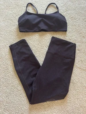Lululemon dark brown leopard set thumbnail 1