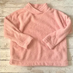 Jane & Bleecker Women’s M Pink Sherpa Cowl Neck Pullover Sweater Fleece Medium thumbnail 1