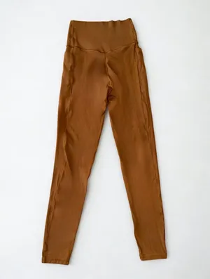 Women’s Aerie OFFLINE Real Me Xtra 7/8 Brown Leggings (Size Small) thumbnail 4
