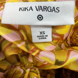 Kika Vargas Mum Floral Puff Sleeve Min Baby Doll Dress XS Vibrant Floral Print thumbnail 11