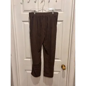 Halara Brown Corduroy Straight Leg Pants Petite Large High Rise Elastic Back thumbnail 4