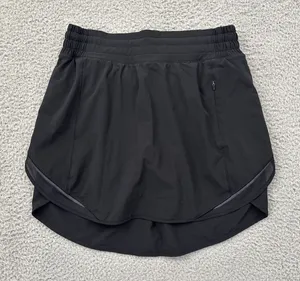 Lululemon Hotty Hot High Rise Skirt Skort Black Athletic Athleisure Women's 6 thumbnail 1