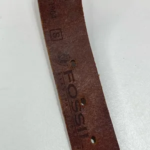 Vtg Fossil Belt Leather Concho Women Small Brown Silver Decorative Western Boho thumbnail 4