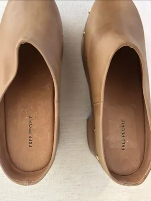 FREE PEOPLE Calli Clogs, Tan Leather, Size 11, NWOT thumbnail 11