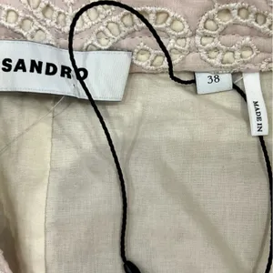 Sandro Ruffled broderie anglaise cotton mini skirt thumbnail 8