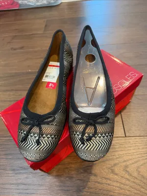 Aerosoles Teashop Ballet Flat, Black Tan Combo Size 8.5 - C50-002 thumbnail 3
